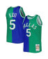 Men's Jason Kidd Blue, Green Dallas Mavericks Hardwood Classics 1994-95 Split Swingman Jersey