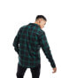 Brave Soul long sleeve check shirt in khaki & black