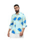 Men's Light Blue Hydrangea Foliage Shirt