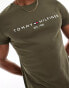 Tommy Hilfiger logo t-shirt in army green