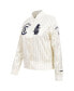 Men's Cream Chicago Cubs Cooperstown Collection Pinstripe Retro Classic Full-Button Satin Jacket