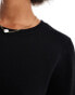 Vero Moda Tall round neck knitted jumper In black