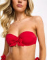 & Other Stories wire bow bikini top in red