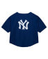 Women's Navy New York Yankees Cooperstown Collection Crop T-shirt