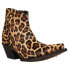 Tony Lama Anahi Leopard Snip Toe Cowboy Booties Womens Brown Casual Boots VF6044