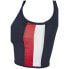 URBAN CLASSICS Stripe Zip Crop sleeveless T-shirt