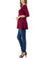 Women's Ruched Sleeve Swing Tunic Top