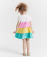 Toddler Girls Colorblocked Tiered Dress with Scrunchie, Created for Macy's