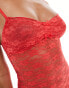 Wild Lovers Exclusive lace mini dress in strawberry red