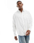 New Look long sleeve linen blend shirt in white