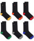 Men's 6-Pk. Performance Colored Heel Toe Crew Socks