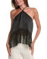 Bcbgmaxazria Fringe Top Women's Black Xxs