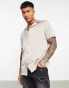 ASOS DESIGN regular satin shirt in grey