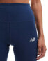 New Balance nb sleek high rise legging 27"" in blue