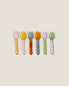 Pack of multicoloured borosilicate glass ice cream spoons (pack of 6)