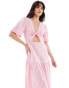 Lindex Carolina beach maxi dress in pink