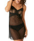 Женская пижама B.temptd Womens Opening Act Lace Fishnet Chemise Lingerie Nightgown