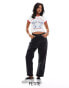 DTT Petite Lou mom jeans in washed black