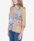 Petite Scottsdale Abstract Patchwork Printed Top