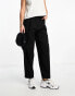 ASOS DESIGN Tall tapered tailored trouser with turn up hem in black