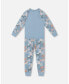 Toddler Girls Organic Cotton Two Piece Pajama Set Air Blue Printed Mama Bears - Toddler|Child