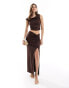 4th & Reckless off shoulder top co-ord in brown