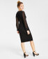 Sheer-Sleeve Asymmetrical Dress