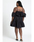 Plus Size Off The Shoulder Ruffle Mini Dress