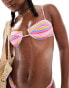 Bright Swimwear lola amalfi underwire stripe bikini top in pink