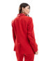 ASOS DESIGN – Taillierter Smoking-Blazer in Rot