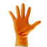 JBM Orange disposable nitrile gloves 7.0mil diamond texture 100 units