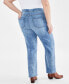 Plus Size Mid Rise Straight-Leg Pull-On Jeans, Created for Macy's