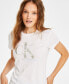 Women's Metallic-Monogrammed Graphic T-Shirt