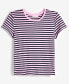 Women's Striped Cap-Sleeve T-Shirt, Created for Macy's