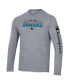 Men's Heather Gray San Jose Sharks Tri-Blend Long Sleeve T-shirt