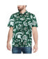 Men's Green Michigan State Spartans Floral Button-Up Shirt