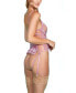 Women’s 1PC Lingerie Bodysuit Patterned with Mesh Lace and Bow Accents.