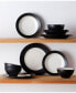 Colorwave Rim 12-Piece Dinnerware Set