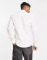 ONLY & SONS slim fit stretch poplin shirt in white