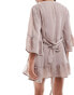 Luna bridesmaid kimono robe in pink