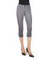 Women's Light Ponte Cotton Blend Capri Leggings