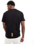 EA7 t-shirt in black with gold chest logo