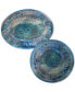 Radiance Teal Melamine 2-Pc. Platter Set