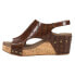 Corkys Carley Crocodile Wedge Womens Brown Casual Sandals 30-5316-BRCR