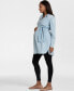 Women's Cotton Chambray Belted Maternity Tunic