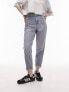 Topshop Petite comfort stretch Mom jeans in bleach