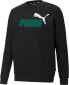 Puma Bluza męska Puma ESS+ 2 Col Big Logo Crew FL czarna 586762 75 M