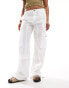 AllSaints Barbara cargo parachute trousers in white