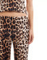 Fashionkilla super soft wide leg trousers co-ord in leopard print