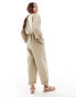 Mango oversized boilersuit in tan